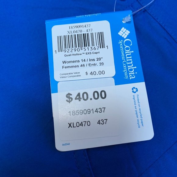 Columbia Women’s Quail Hollow™ EXS Blue Capri Pant - Picture 2 of 13